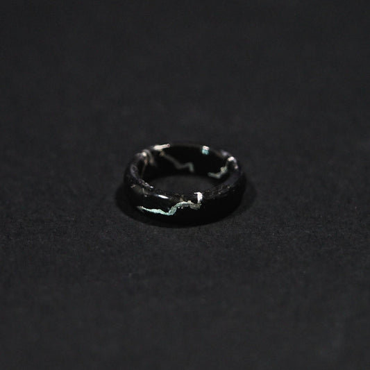 Anelli in Nero Marquina | Oro Bianco