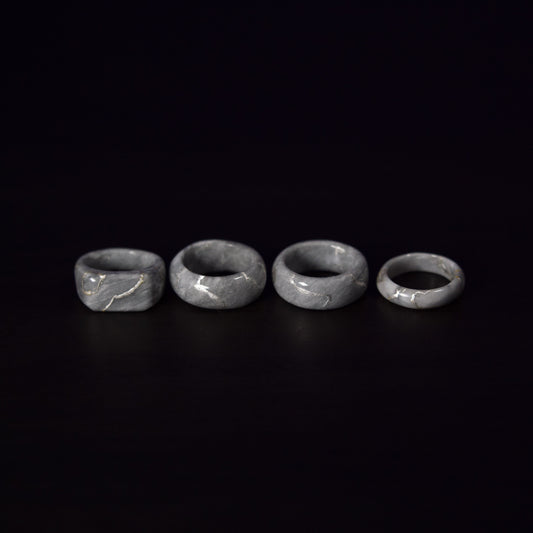 Bardiglio Rings | White Gold
