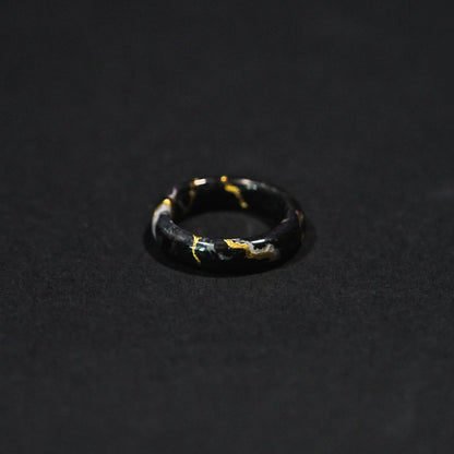 Anelli in Nero Marquina | Oro Zecchino 22 Carati