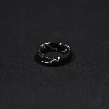 Anelli in Nero Marquina | Oro Bianco