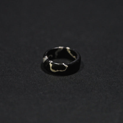 Anelli in Nero Marquina | Oro Bianco